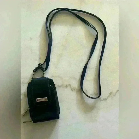 Buxton mini crossbody convertible belt bag leather wallet multi pockets slots - Picture 1 of 7